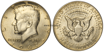 USA - Mezzo dollaro 1967 Kennedy in cupronichel