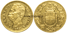 Umberto I - 20 Lire 1879 - marengo oro italiano