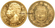 Umberto I - 20 Lire oro 1891 - marengo italiano