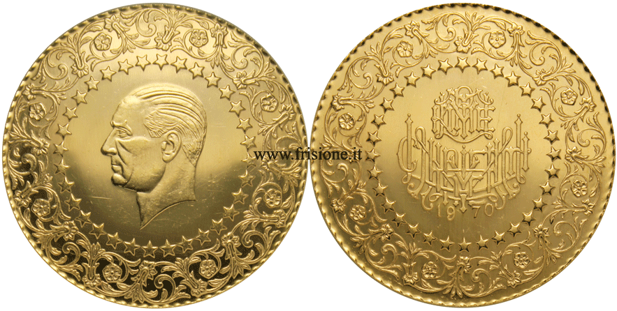Turchia 500 piastre oro 1970