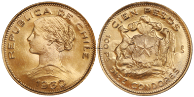 Cile - 100 Pesos 1960 - Cileno
