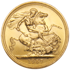 sterlina oro 1957