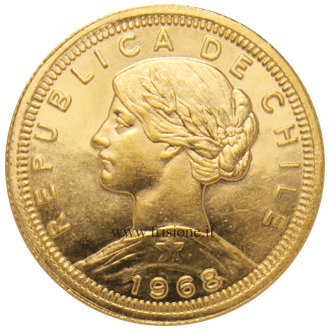 100 Pesos oro 1968 Cileno